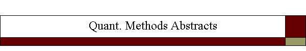 Quant. Methods Abstracts
